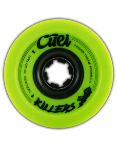 Roues CUEI Killers 74mm 77A Vert Noir (x4)