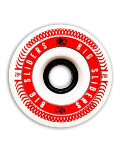 Wheels CUEI Sliders 65mm 78A White Red (x4)