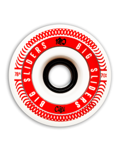 Roues CUEI Big Sliders 70mm 78A Blanc Rouge (x4)
