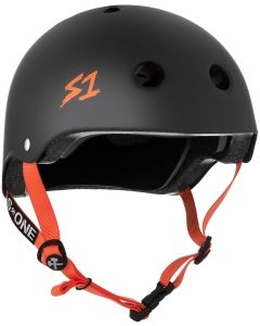 Casque de Protection S-ONE Lifer Black Matte Orange Straps - XL