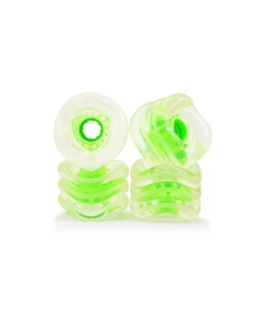 Roues SHARK WHEEL California Roll 60mm 78A Clear With Green Hub (x4)