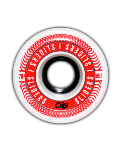 Roues CUEI Sliders 65mm 78A Blanc Rouge (x4)