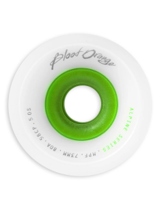 Wheels BLOOD ORANGE Alpine Series 73mm 80A White Green (x4)
