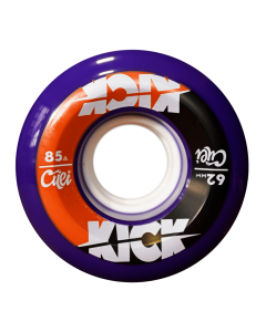 Roues CUEI Kick 62mm 85A Violet Orange Noir (x4)