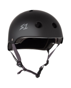 Bescherming S-ONE Helm Lifer Mat Zwart met Heldere Grijze Bandjes - XL