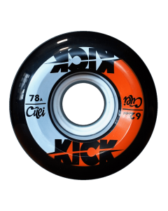 Kerekek CUEI Kick 62mm 78A Black Orange White (x4)