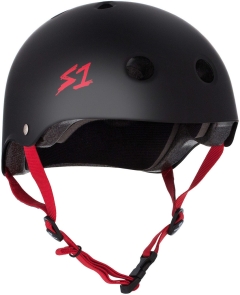 S-ONE HELMET LIFER BLACK MATTE RED STRAPS - Taille - S