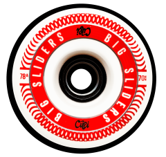 Rollen CUEI Big Sliders 70mm 78A Weiß Rot (x4)