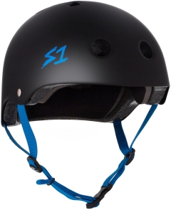 S-ONE HELMET LIFER BLACK MATTE CYAN STRAPS - Taille - M