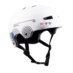 Bescherming TSG Helm Evolution Graphic Design White Board-Cast - S/M