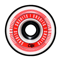 Rollen CUEI Sliders 65mm 78A Weiß Rot (x4)