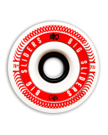 Roues CUEI Big Sliders 70mm 78A Blanc Rouge (x4)