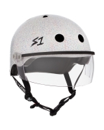 Ochrony S-ONE Kask Lifer Visor Biały Brokat - XL