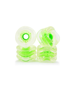 Ruedas SHARK WHEEL California Roll 60mm 78A Clear With Green Hub (x4)