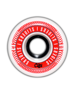 Wheels CUEI Sliders 65mm 78A White Red (x4)