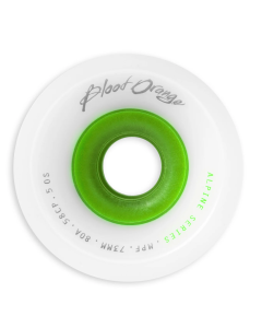 Wheels BLOOD ORANGE Alpine Series 73mm 80A White Green (x4)