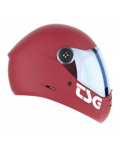 Casque TSG Pass 2.0 (+visière) XXL Red Satin